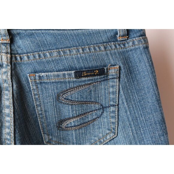 Seven7 Jeans Womens Size 4 Blue Denim Pockets Straight Leg 90s Style - Picture 7 of 14